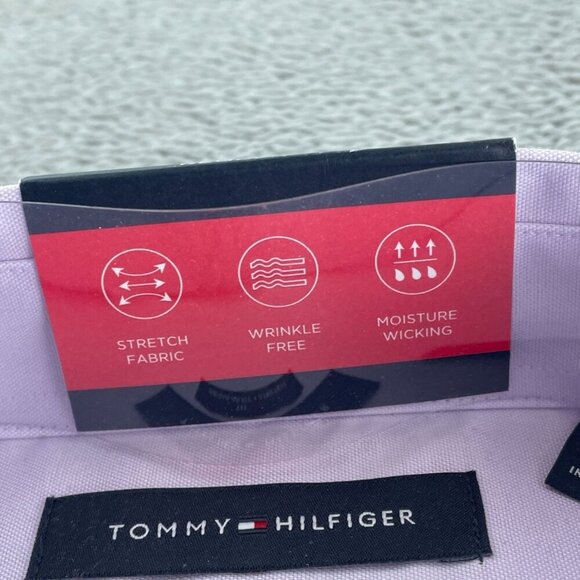 Mens Tommy Hilfiger TH Flex Regular Fit Stretch Dress Shirt NWT 3213 - Picture 6 of 9